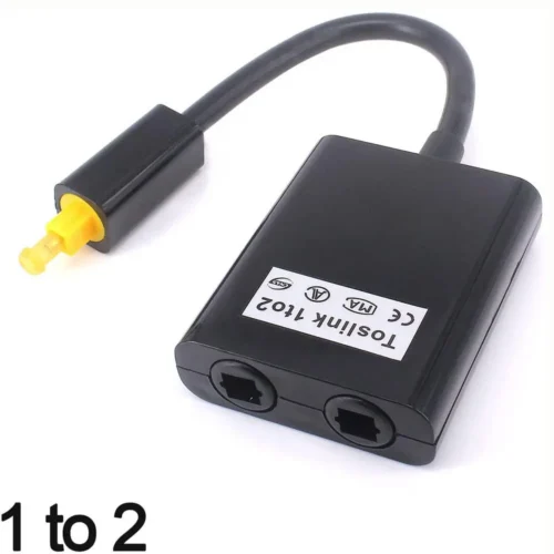 1 To 2 Toslink Fiber Optic Digital Optical Audio Splitter Switcher Adapter Cable - Image 3