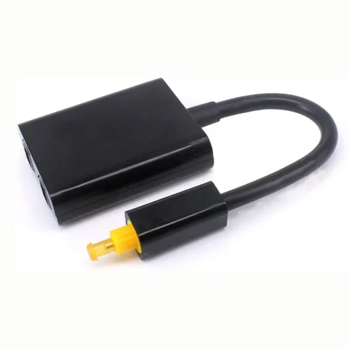 1 To 2 Toslink Fiber Optic Digital Optical Audio Splitter Switcher Adapter Cable - Image 2