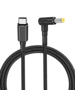 100W PD USB C to DC 5.5mm X 2.5mm, 90 Degree DC 5.5 X 2.5mm Male to USB Type C Male Power Charging Cable