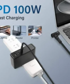 Alternative view of 100W PD USB C to DC 5.5mm X 2.5mm, 90 Degree DC 5.5 X 2.5mm Male to USB Type C Male Power Charging Cable