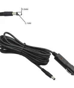 Alternative view of 12V 24 V DC 5.5mm X 2.1mm Car Cigarette Lighter Extension Power Supply Adapter Cable
