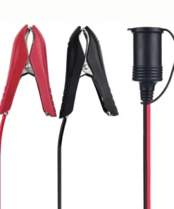 Alternative view of 12V Car Battery Clips Clamp to Car Power Adapter Plug Socket Cord