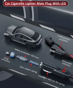 Alternative view of 12V Cigarette Lighter Plug to SAE Quick Release Adapter Extension Charging Cable