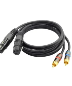 Alternative view of 2-XLR Female to 2 RCA Male HiFi Stereo Audio Cable