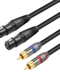 2-XLR Female to 2 RCA Male HiFi Stereo Audio Cable