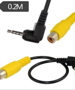 2.5mm Stereo Male Plug to RCA Female Jack Video Adapter Cable