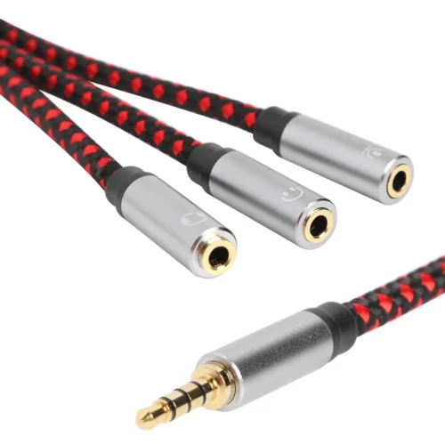 3.5mm AUX Cable ,1 To 3 Out Audio Splitter Cable With Stereo 4 Pole Connector Adapter - Image 4