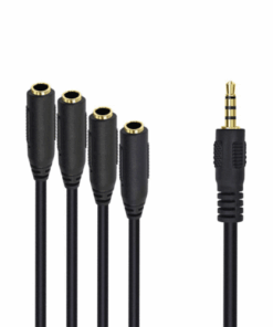 3.5mm Headphone Splitter 1 to 4 Ways 3.5mm (1/8") TRRS 4Pole Male to 4Female Cable