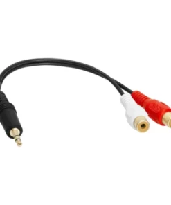 3.5mm Male to 2 RCA Female Jack Stereo Audio Cable