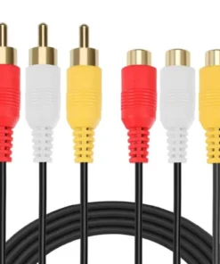 Alternative view of 3RCA AV Extension Cable -Gold Plated 3 RCA Male to 3 RCA Female Audio Video