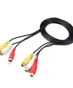 3RCA AV Extension Cable -Gold Plated 3 RCA Male to 3 RCA Female Audio Video