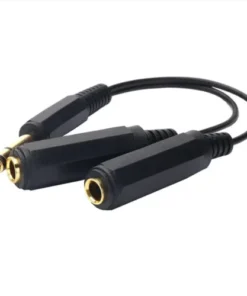 6.35mm 1/4 Inch Male Plug Stereo to 2 Dual 1/4 "TRS Female Jack Connector Audio Speaker Cable