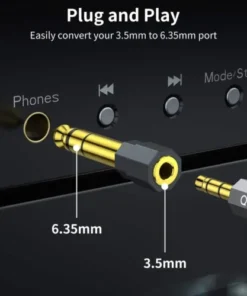 Alternative view of 6.35mm 1/4 Male to 3.5mm 1/8 Female Stereo Headphone Adapter Audio Jack Plug
