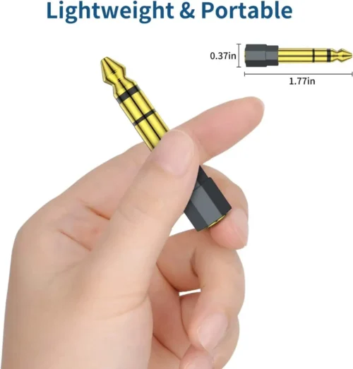 6.35mm 1/4 Male to 3.5mm 1/8 Female Stereo Headphone Adapter Audio Jack Plug - Image 5