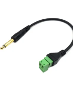 6.35mm 1/4" Stereo Audio Mono Male to 90 Degree 2 Pin Screw Terminal Female Cable