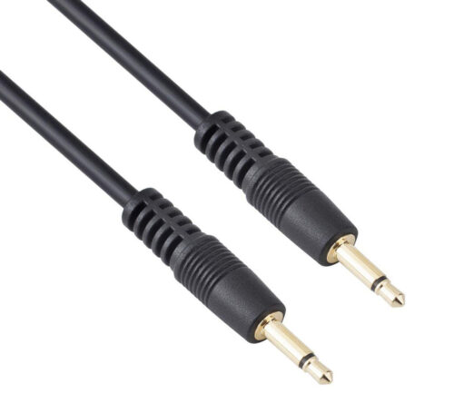 AUX Audio Connector Cable, AUX 3.5mm Monaural Mini Mono Audio Plug Jack Connector Male to Male Cable