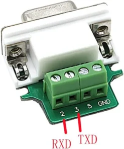 Alternative view of DB9 9-Pin Male Adapter RS232 Serial to 3-Position Terminal Connector