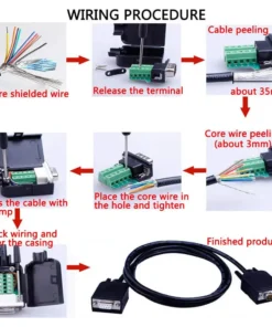 Alternative view of DB9 Solderless RS232 D-SUB Serial to 9-pin Port Terminal Male Adapter Connector