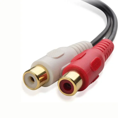 Gold Plated 3.5mm Stereo to 2RCA Male to Female Adapter Cable - Image 3