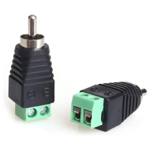 RCA Cable Audio Adapter, Phono RCA Male Plug to AV Screw Terminal - Image 2