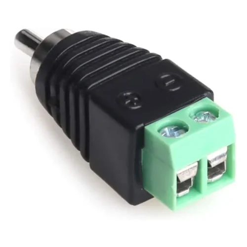 RCA Cable Audio Adapter, Phono RCA Male Plug to AV Screw Terminal