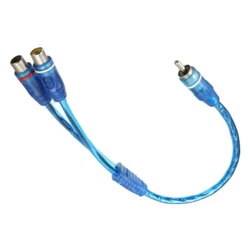RCA Y Adapter Connector 1 Male to 2 Female, Car Audio RCA Splitter Adapter Cable