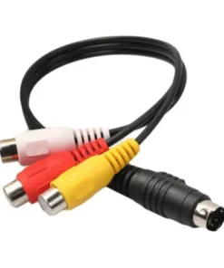4 pin S-Video Male to 3 RCA AV Female Cable