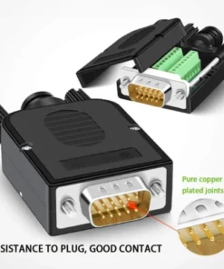 Alternative view of VGA Solderless Quick Connector 16mm Thinner 3+9 DB15 Female to 15-pin Port Terminal