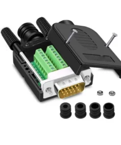 VGA Solderless Quick Connector 16mm Thinner 3+9 DB15 Female to 15-pin Port Terminal