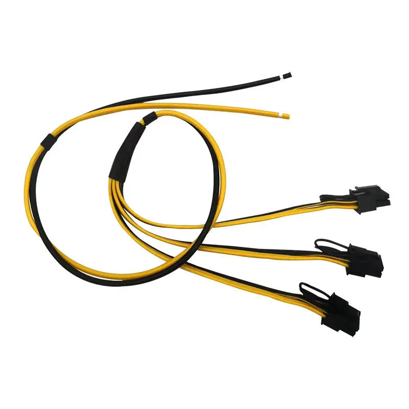 1 to 3 Power Supply Cable 6+2 Pin Adapter 8Pin (6+2)pin Graphics Video Card GPU Power Supply Cable 12AWG+16AWG