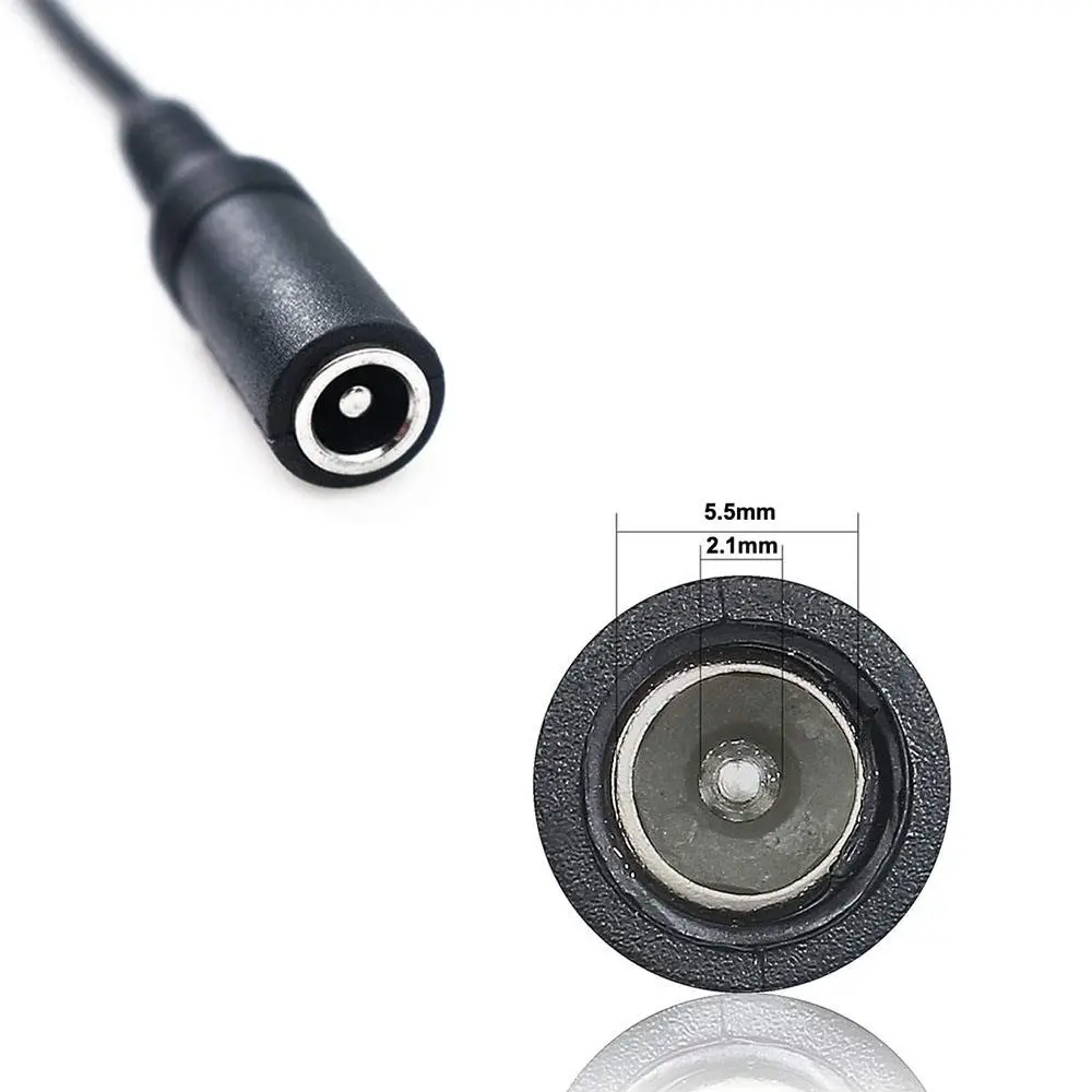 12V Direct Current DC5.5mm X 2.1mm Male to Female Power Extension Adapter Cable - Image 4