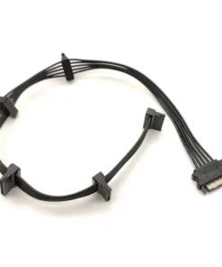 18 AWG 15pin Sata Power Supply Splitter Cable Hard Drive 1 Male to 5 Female