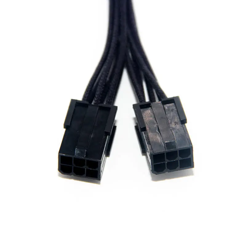 18AWG 12V Motherboard CPU 6Pin Female to Dual 8 Pin Male Graphics Card Splitter Power Supply Cable 18AWG 15cm - Image 2