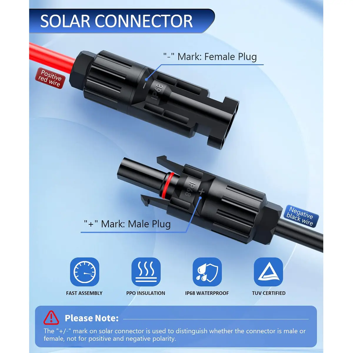 2-in-1 Solar Panel Connector Extension Cable - Image 3