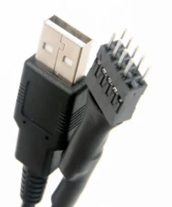 Alternative view of 20cm 9 Pin Male to External USB a Male PC Mainboard Internal Data Extension Cable