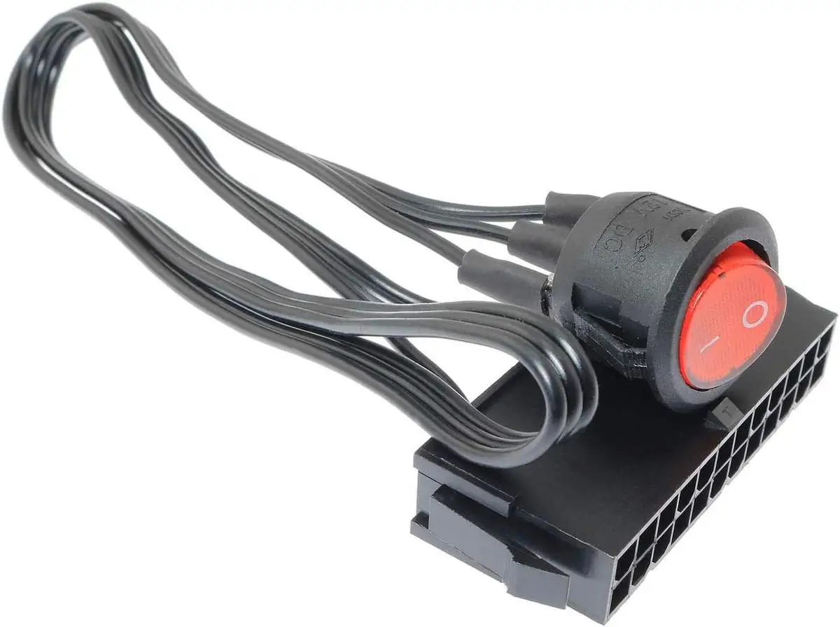 24-Pin Female ATX PSU Power Supply Starter On/Off Switch Jumper Bridge - Image 4