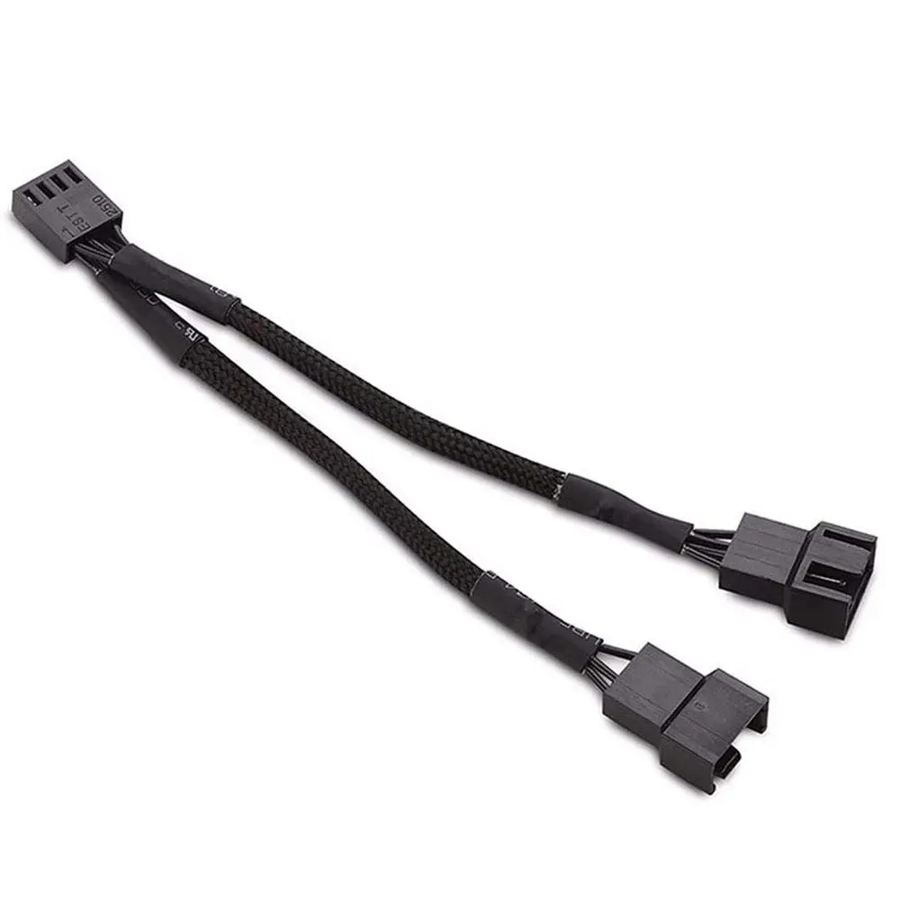 4 Pin 1 Female to 2 Male Y Splitter PWM Fan Power Converter Adapter Cable - Image 5