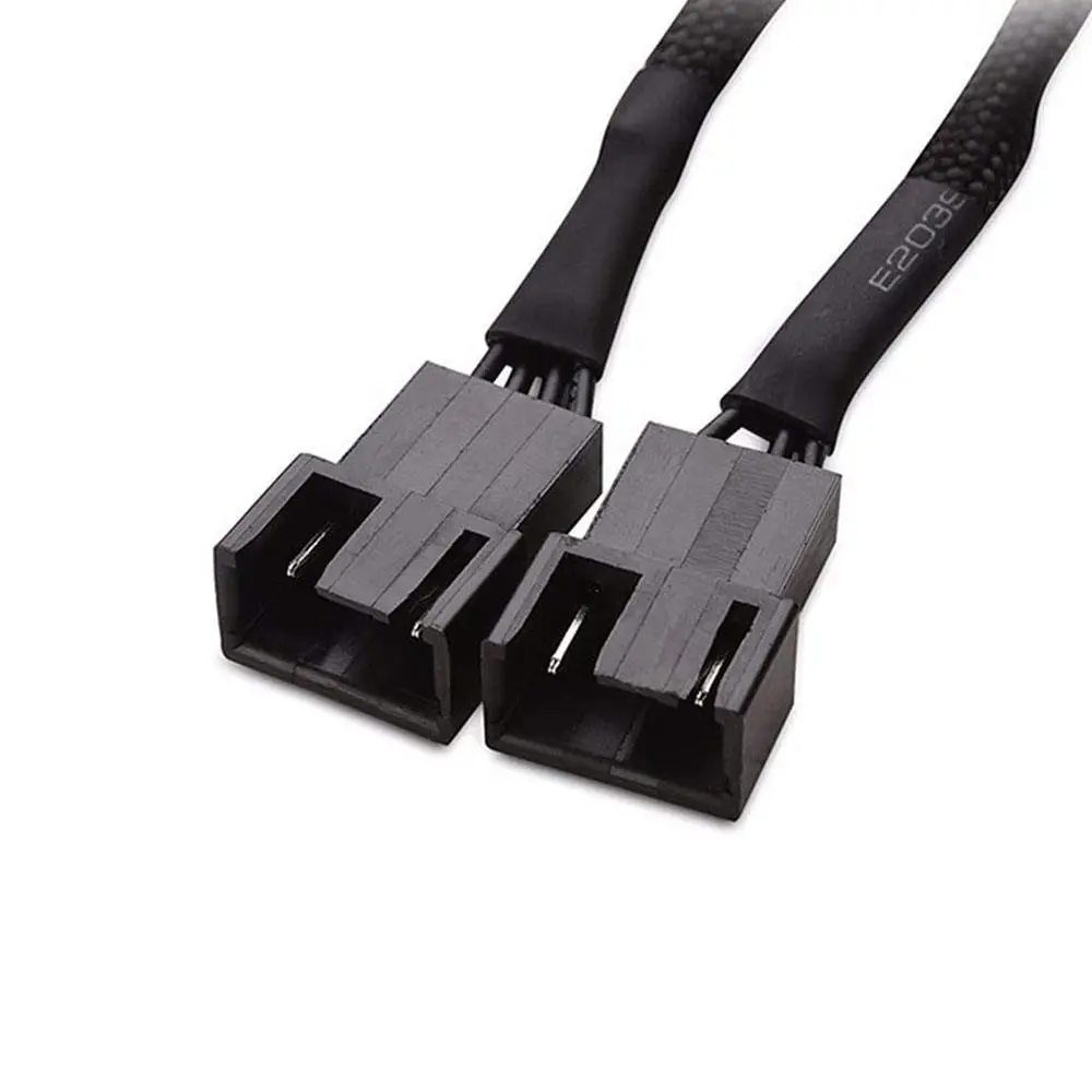 4 Pin 1 Female to 2 Male Y Splitter PWM Fan Power Converter Adapter Cable - Image 2
