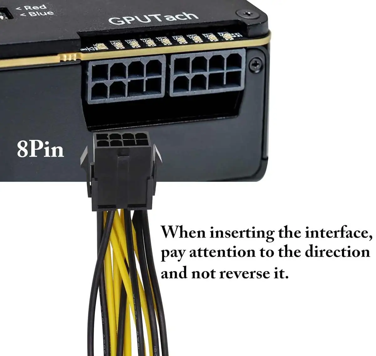 8 Pin Female to Dual 8P (6+2) Pin Male Extention Power Cable - Image 2