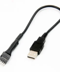 9-Pin USB Motherboard Male Header to Single USB 2.0 Type a Male Cable