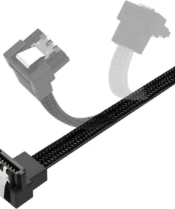 Alternative view of 90 Degree Right Angle SATA Cable 18 Inches 6.0 Gbps SATA III Cable SATA SSD Cable