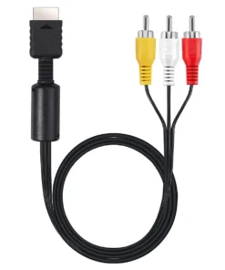 AV to RCA Composite Audio Video TV Cord for Playstation 1 2 3