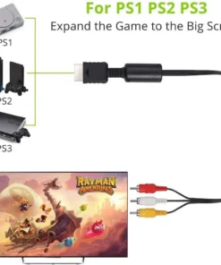 Alternative view of Audio Video RCA AV Cable Compatible for Playstation 1 2 3