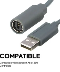 Alternative view of USB Connection Breakaway PC Extension Converter Cable for XBOX 360 Wired Controller