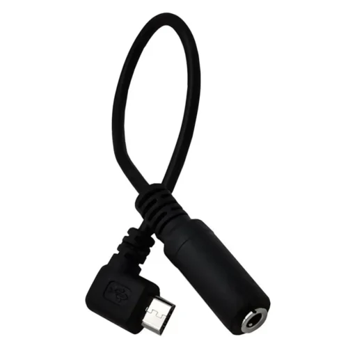 Black Micro USB Jack to 3.5mm Headphone Earphone Adapter Socket Audio Cable - Image 2