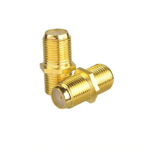 Coaxial Cable Connector, RG6 F-Type Gold Plated Adapter Female to Female