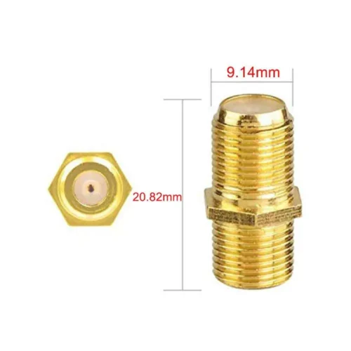 Coaxial Cable Connector, RG6 F-Type Gold Plated Adapter Female to Female - Image 6