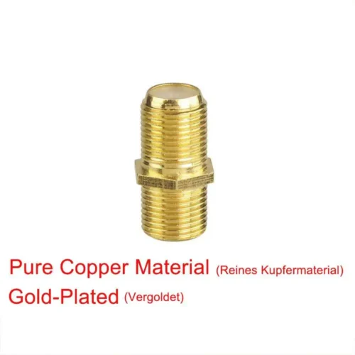 Coaxial Cable Connector, RG6 F-Type Gold Plated Adapter Female to Female - Image 5