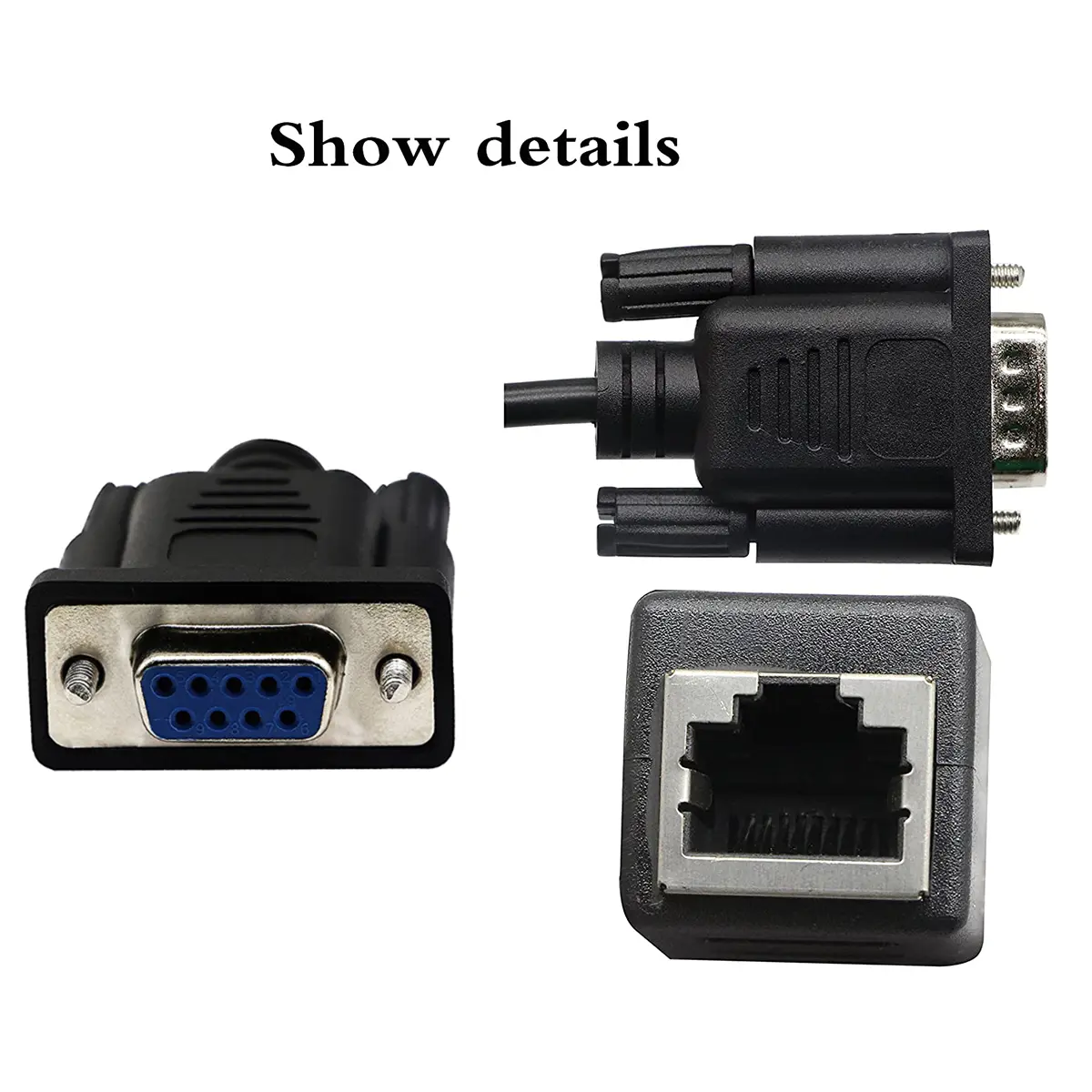 DB9 9-Pin Serial Port Female to RJ45 Cable - Image 2