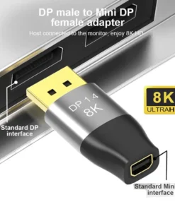 Alternative view of DP1.4 Minidp to DP Adapter Computer 8K@60Hz 4K@144HZ